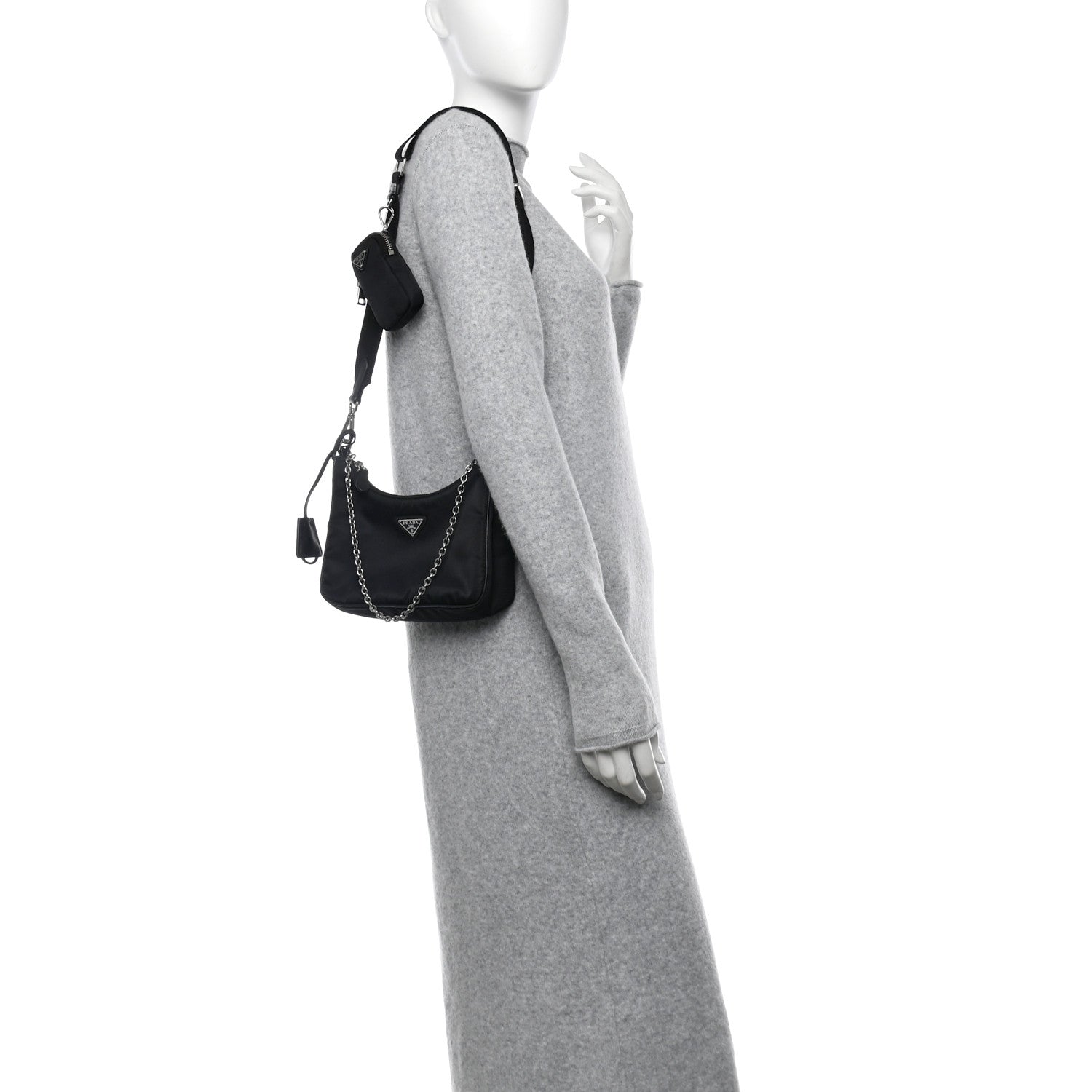 Prada Nylon Re-Edition 2005 Shoulder Bag Black 2 of 11