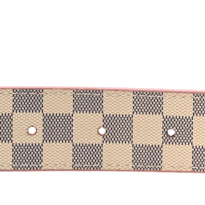 Louis Vuitton Damier Azur 30mm LV Initiales Reversible Belt 85 34 Pink 5 of 10