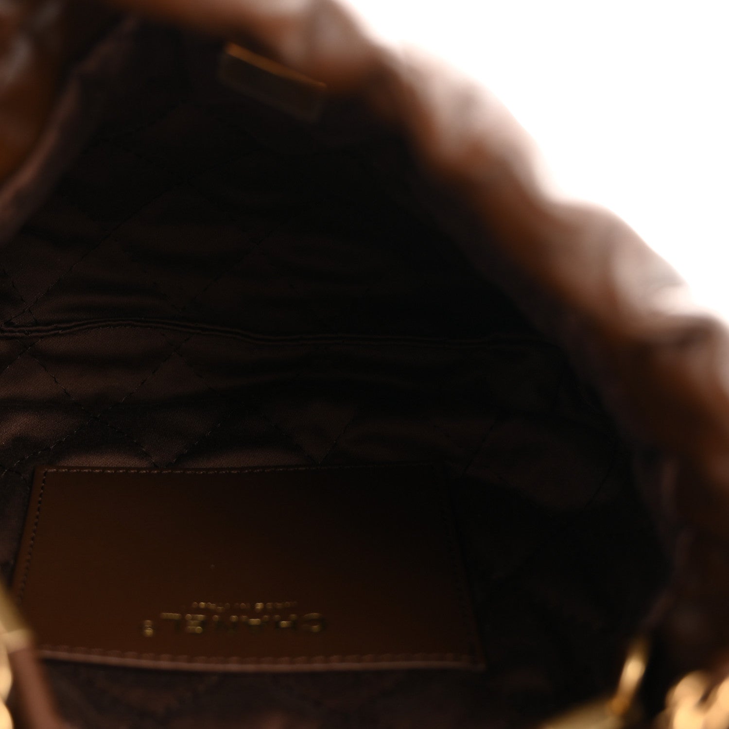 Chanel Shiny Calfskin Quilted Mini Chanel 22 Brown 1842057