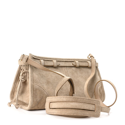 Prada Scamosciato Triangle Small Bonnie Shoulder Bag Deserto 3 of 9