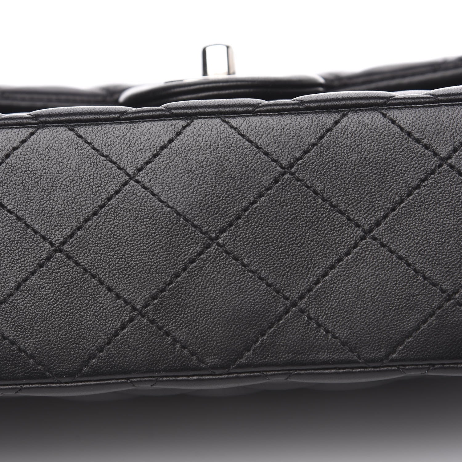 Chanel Lambskin Quilted Medium Double Flap Black 10 of 12