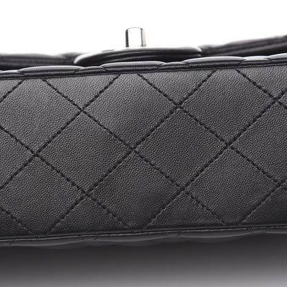 Chanel Lambskin Quilted Medium Double Flap Black 10 of 12