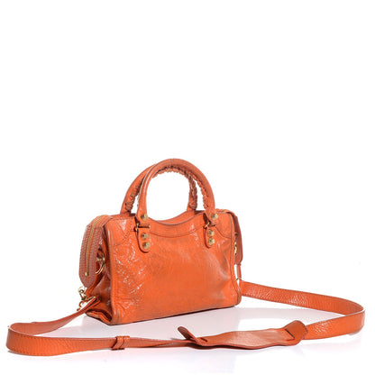 Balenciaga Agneau Giant 12 Gold Hardware Mini City Tangerine 3 of 15