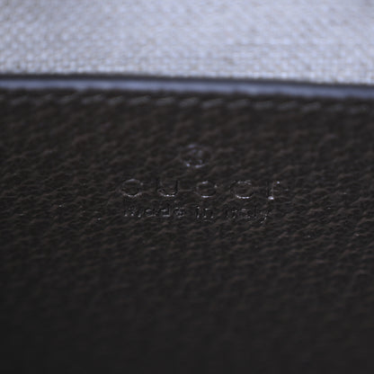 Gucci Monogram Jumbo GG Textured Dollar Calfskin Web Mini Vertical Tote Camel Ebony New Acero 6 of 10