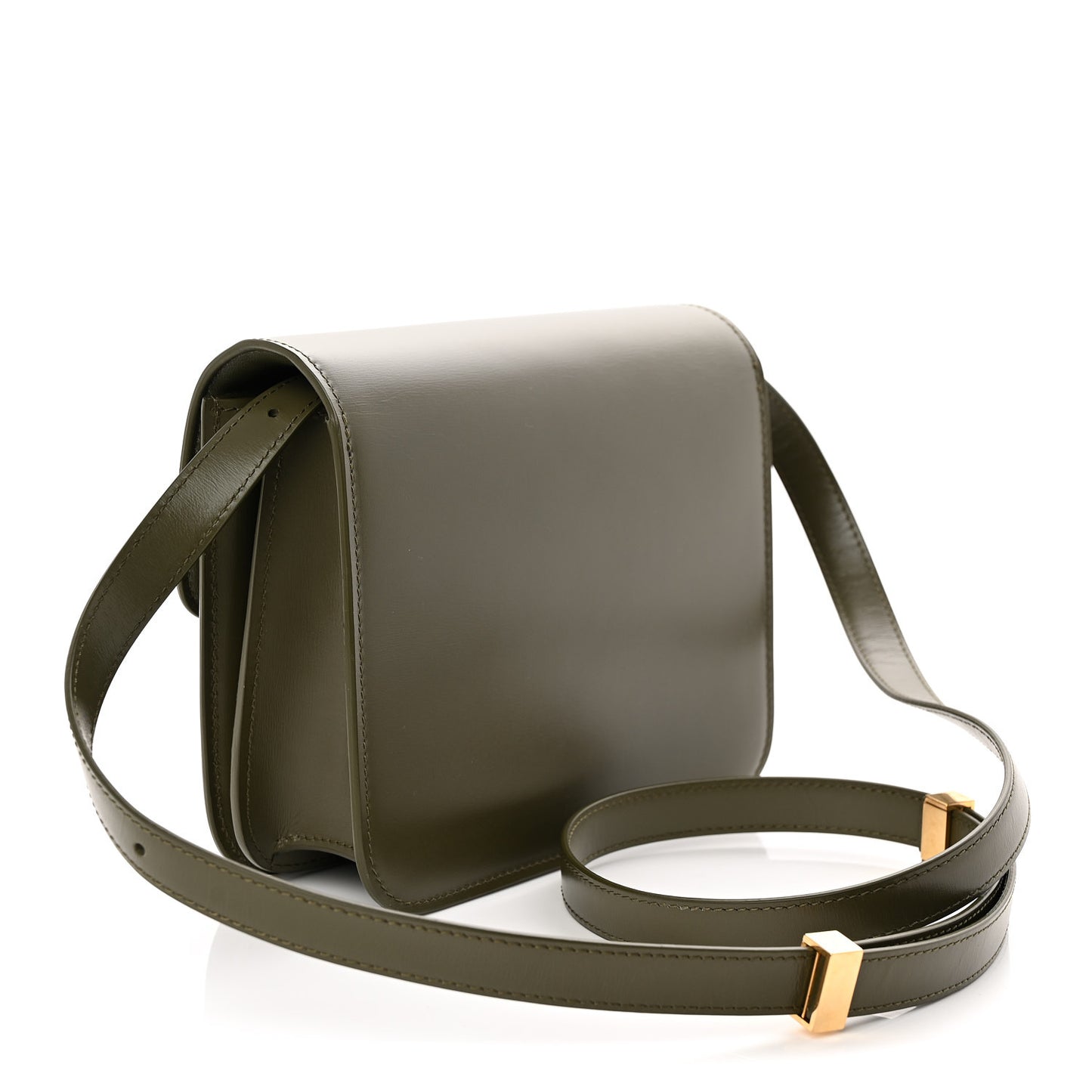 Box Calfskin Teen Classic Box Flap Bag Dark Olive