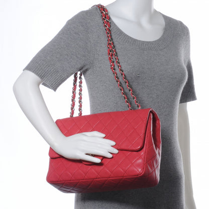 Chanel Washed Caviar Jumbo Single Flap Fuchsia 2 of 9
