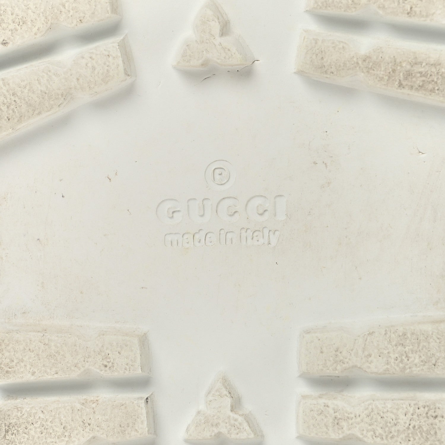 Gucci Rubber Web Mens Lug Sole Slide Sandals Great 5 White Green Red 8 of 10