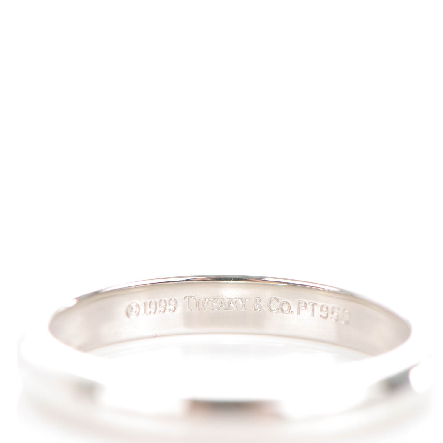 Tiffany Platinum 3mm Classic Wedding Band Ring 53 6.5 3 of 4
