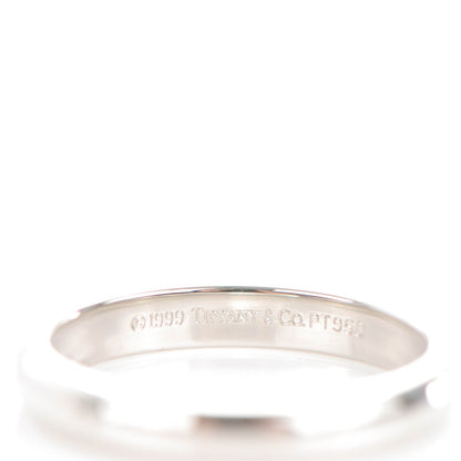Tiffany Platinum 3mm Classic Wedding Band Ring 53 6.5 3 of 4
