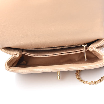 Chanel Caviar Quilted Mini Coco Handle Flap Beige 5 of 11