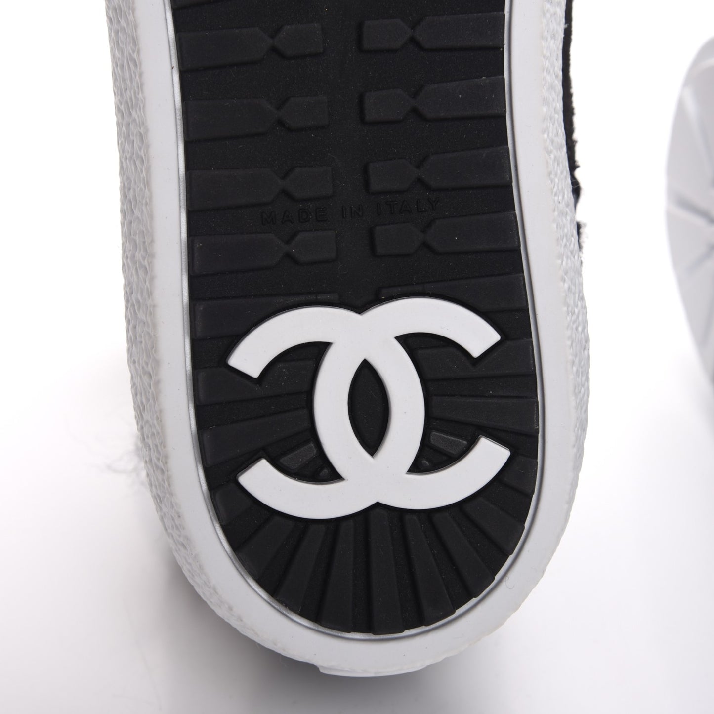 Suede Tweed High Top Sneakers 37 Black White
