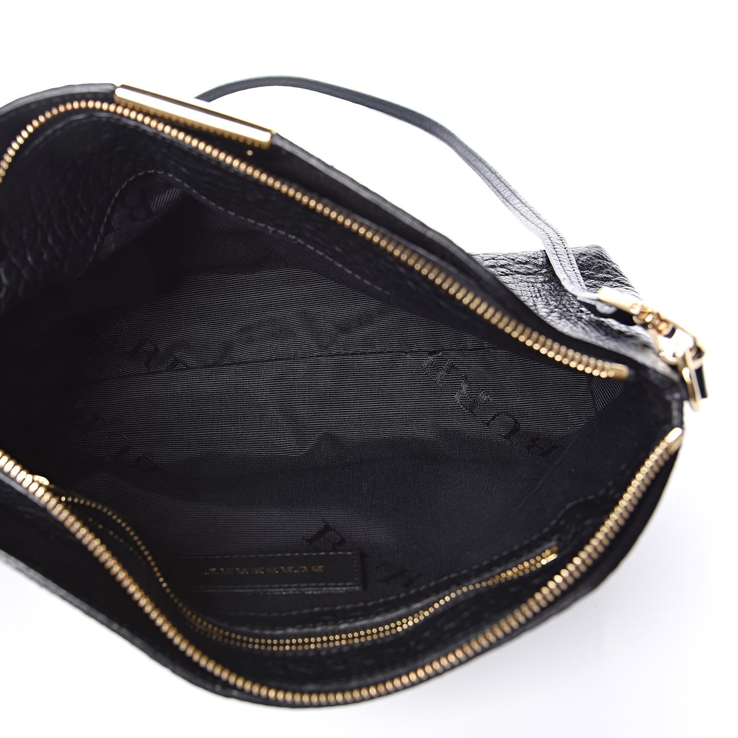 Burberry Signature Grain Calfskin Check Embossed Small Chichester Crossbody Clutch Bag Black 5 of 11