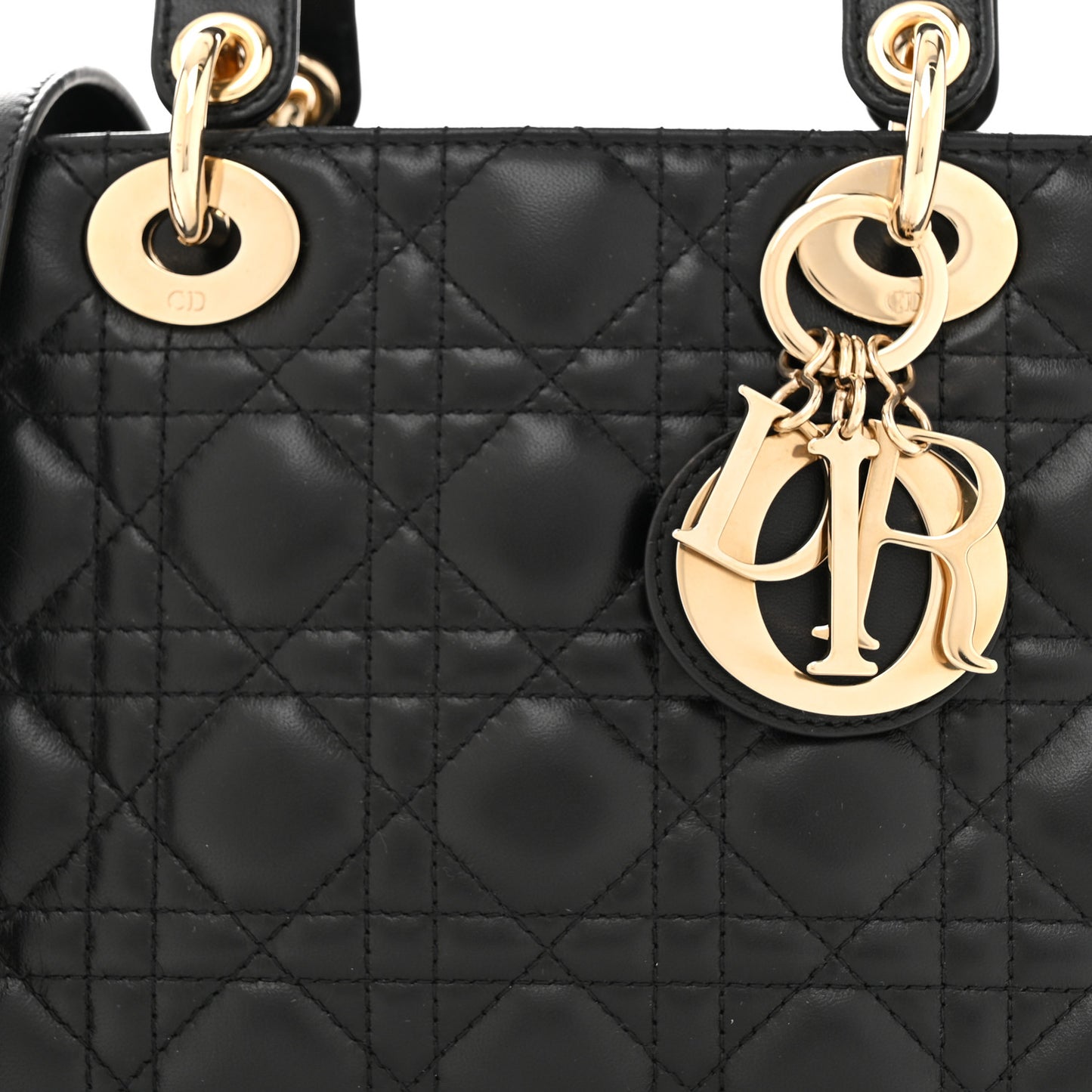 Lambskin Cannage Small My ABCDior Lady Dior Black