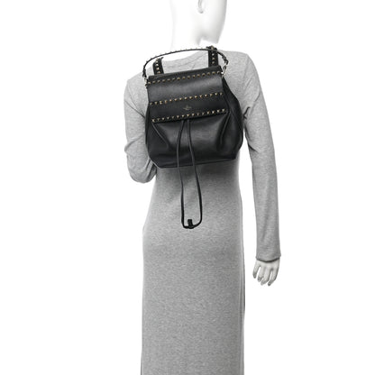 Valentino Garavani Grained Calfskin Rockstud Backpack Black 2 of 9