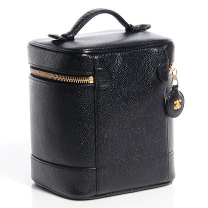Chanel Caviar Vanity Cosmetic Case Black 3 of 9