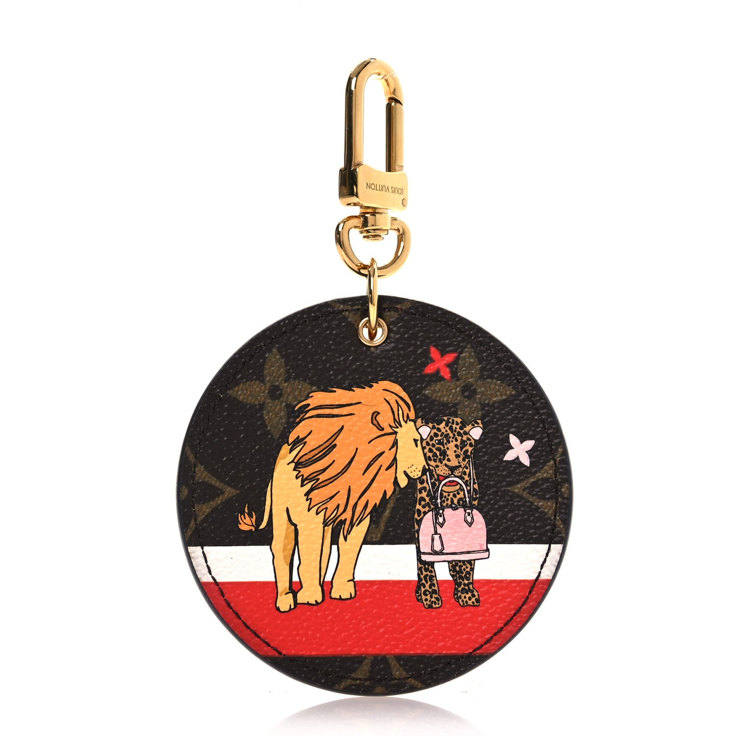 Monogram 2018 Christmas Animation Cats Bag Charm Key Ring