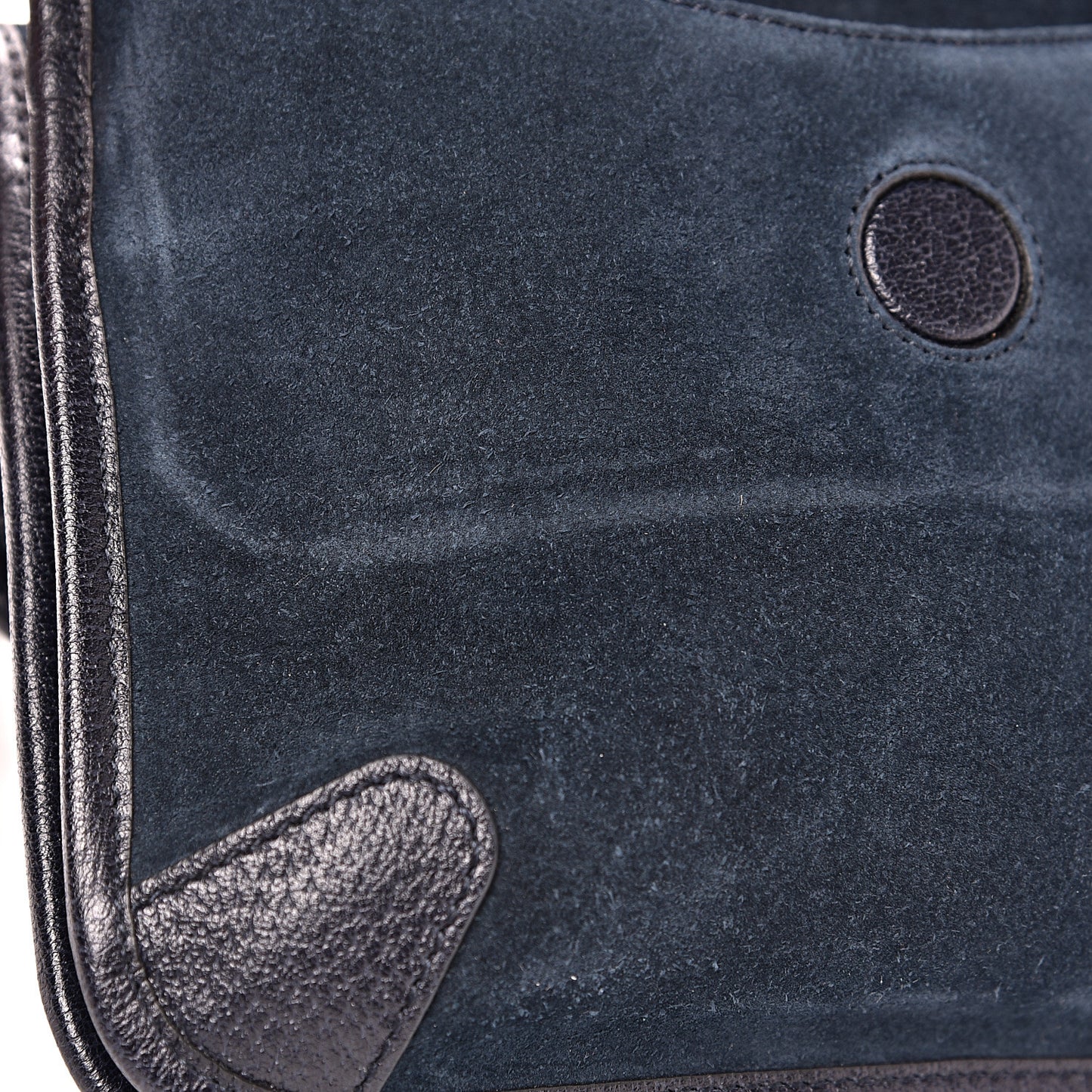Suede Web Small Neo Vintage Double Flap Messenger Bag Blue