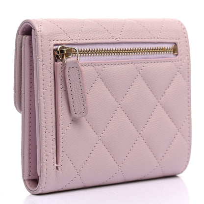 Chanel Caviar Quilted Compact Flap Wallet Light Pink 3 of 8
