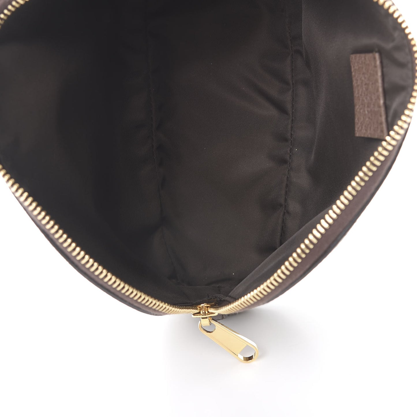 GG Supreme Monogram Textured Calfskin Web Large Ophidia Cosmetic Case Beige Ebony New Acero