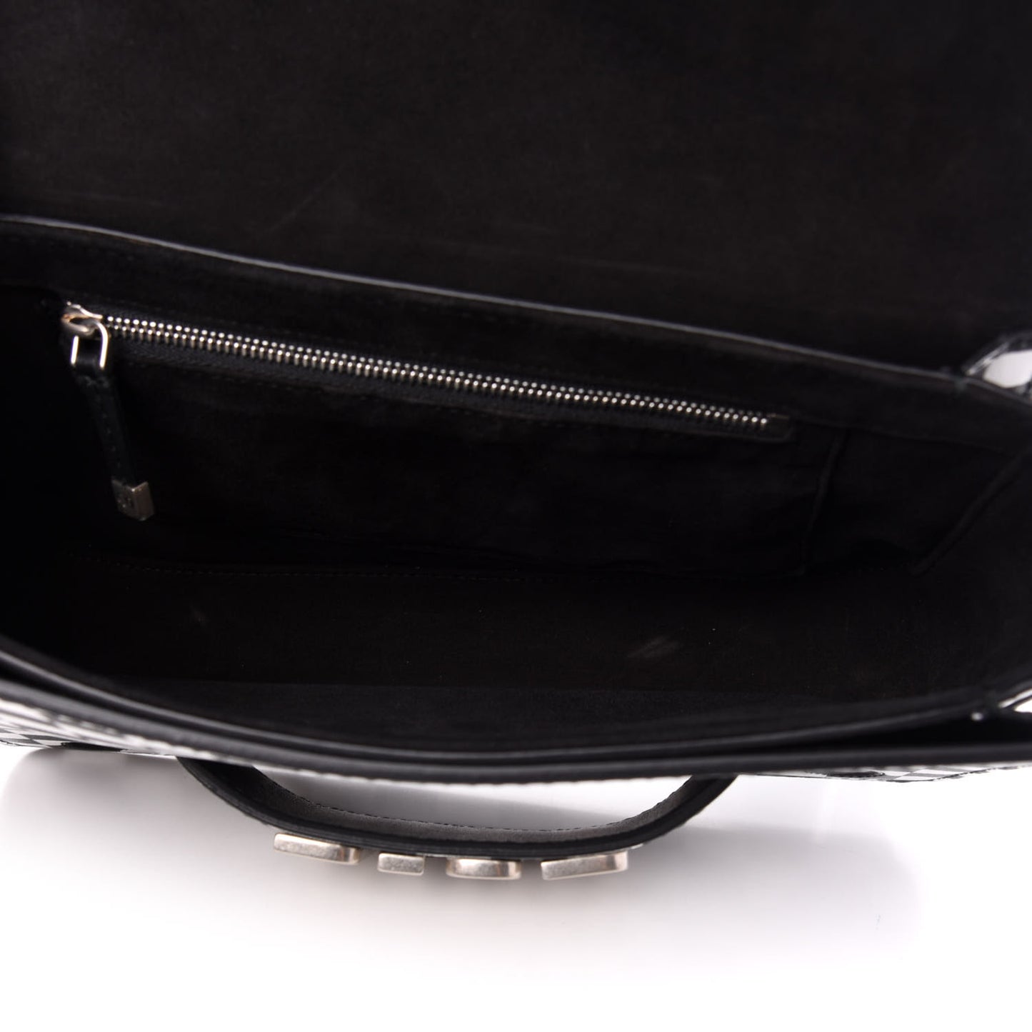 Smooth Calfskin Checkered Dio(r)evolution Flap Bag Black White