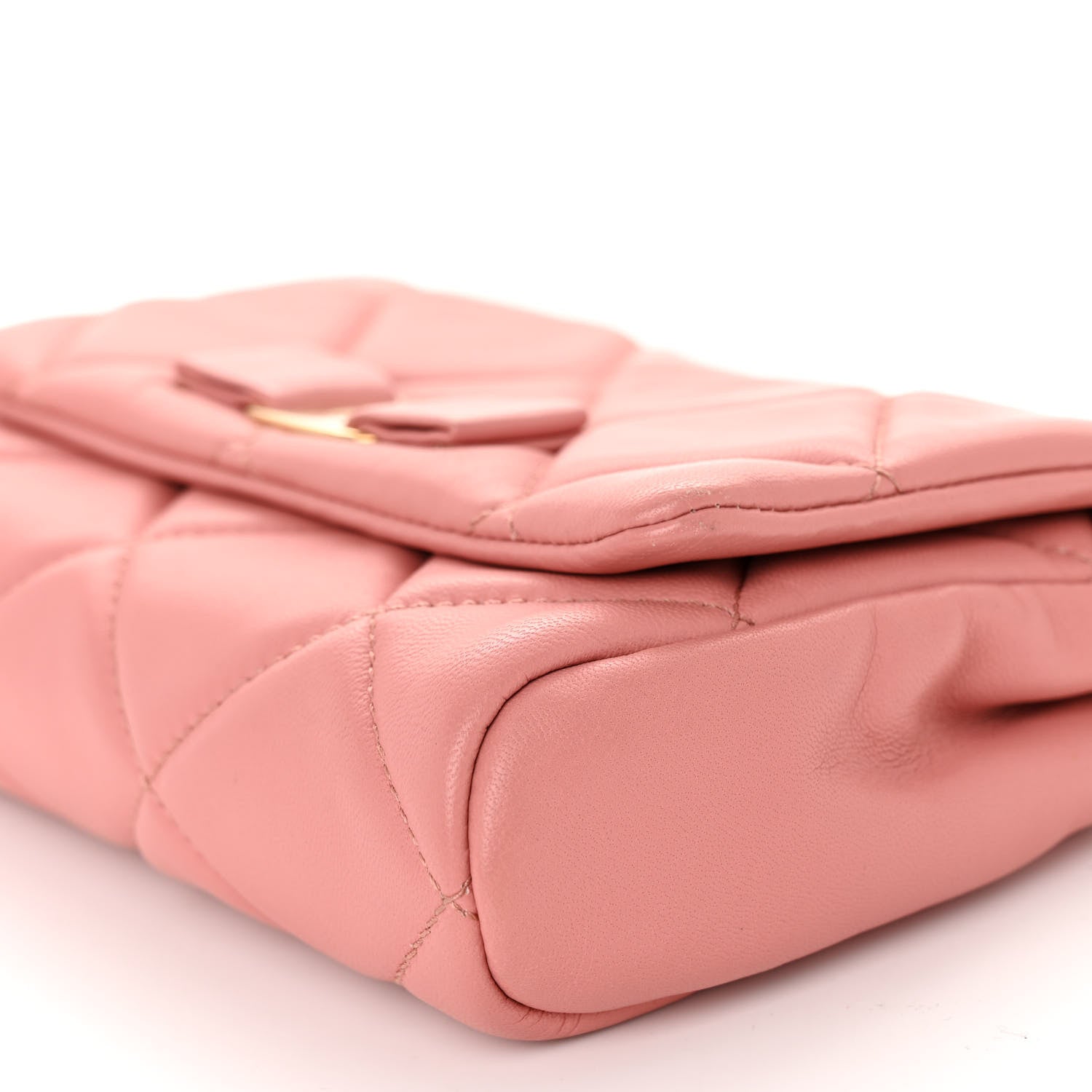 Salvatore Ferragamo Nappa Quilted Ginny Crossbody Pink 9 of 9