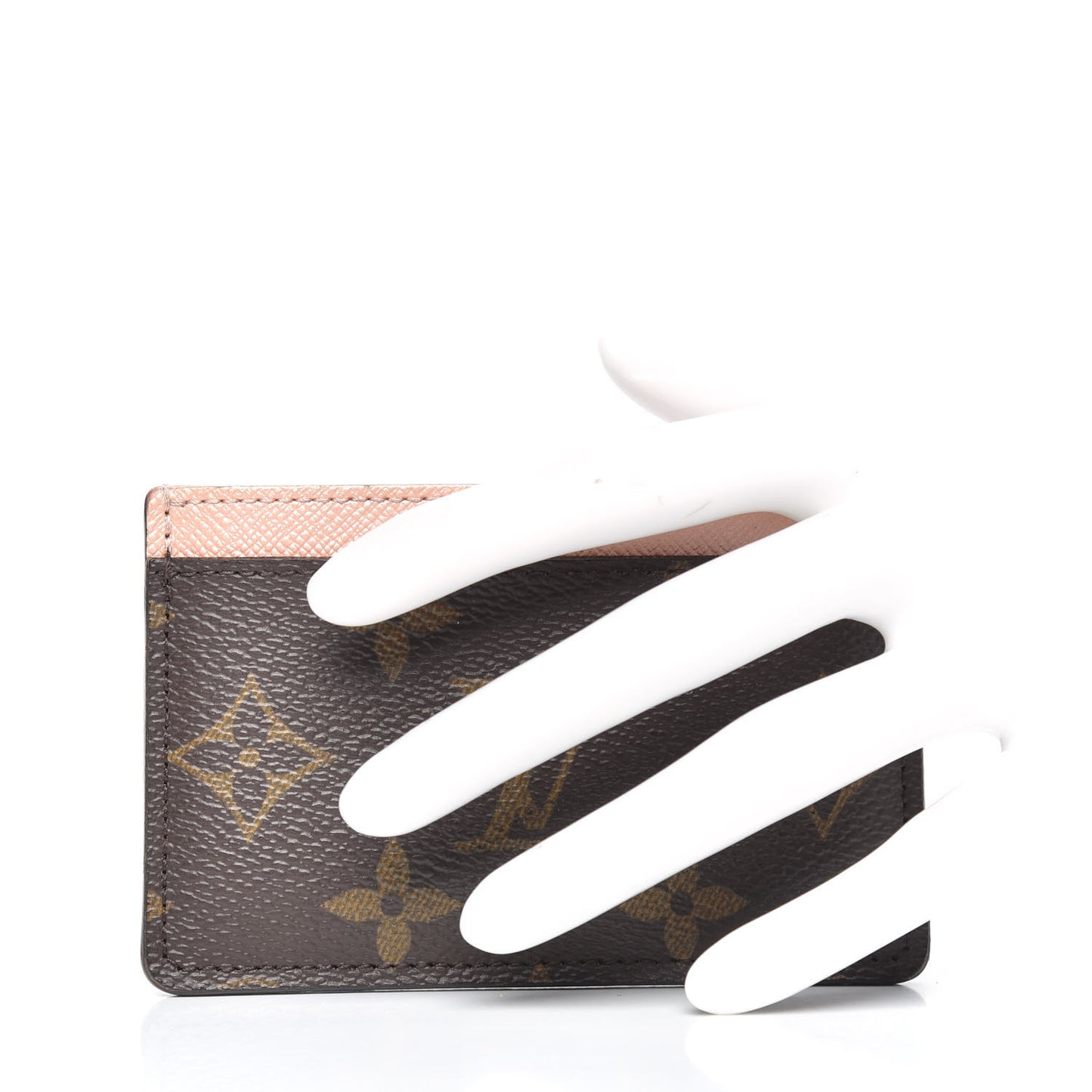 Monogram Card Holder Rose Nacre