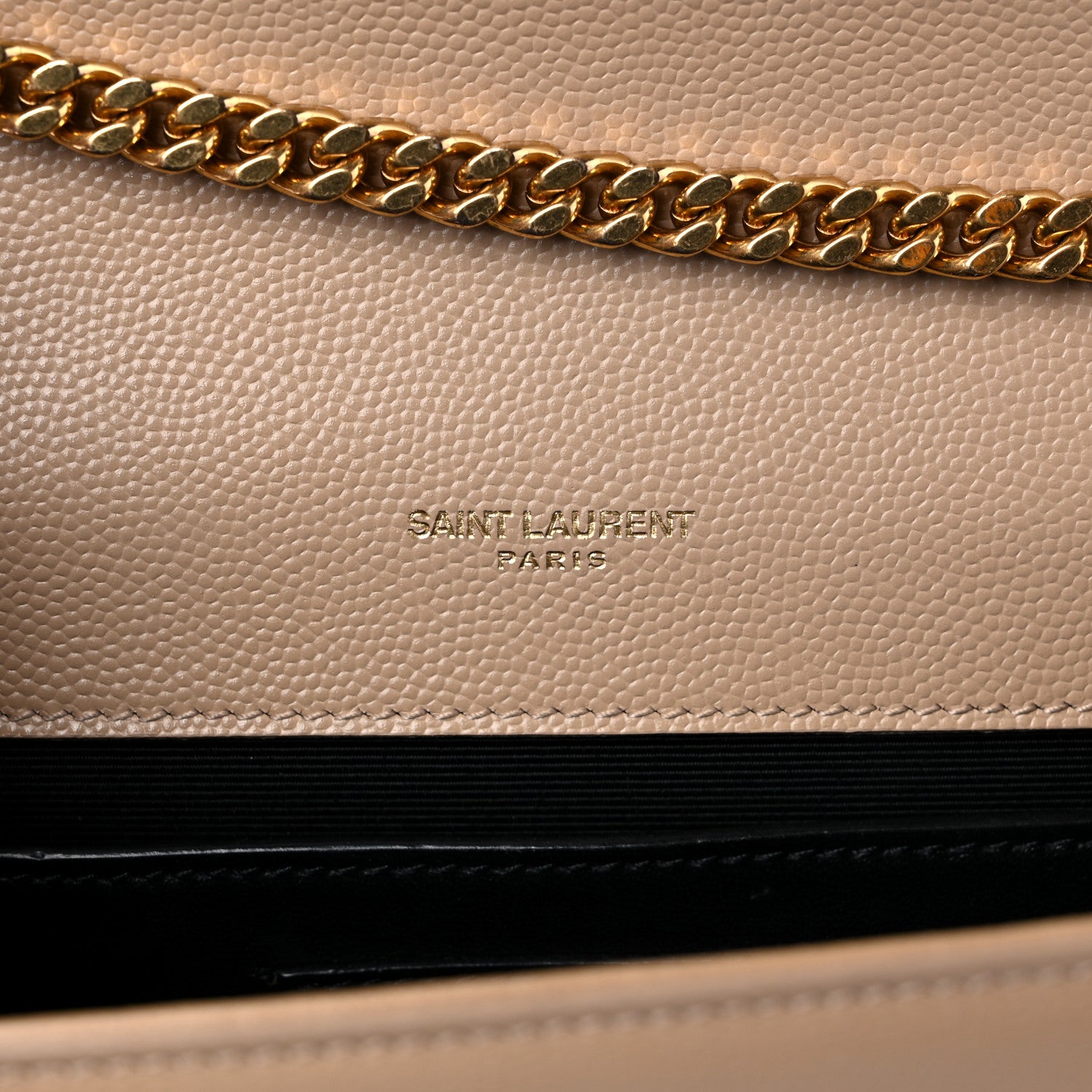 Saint Laurent Grain De Poudre Small Monogram Kate Satchel Dark Beige 6 of 12