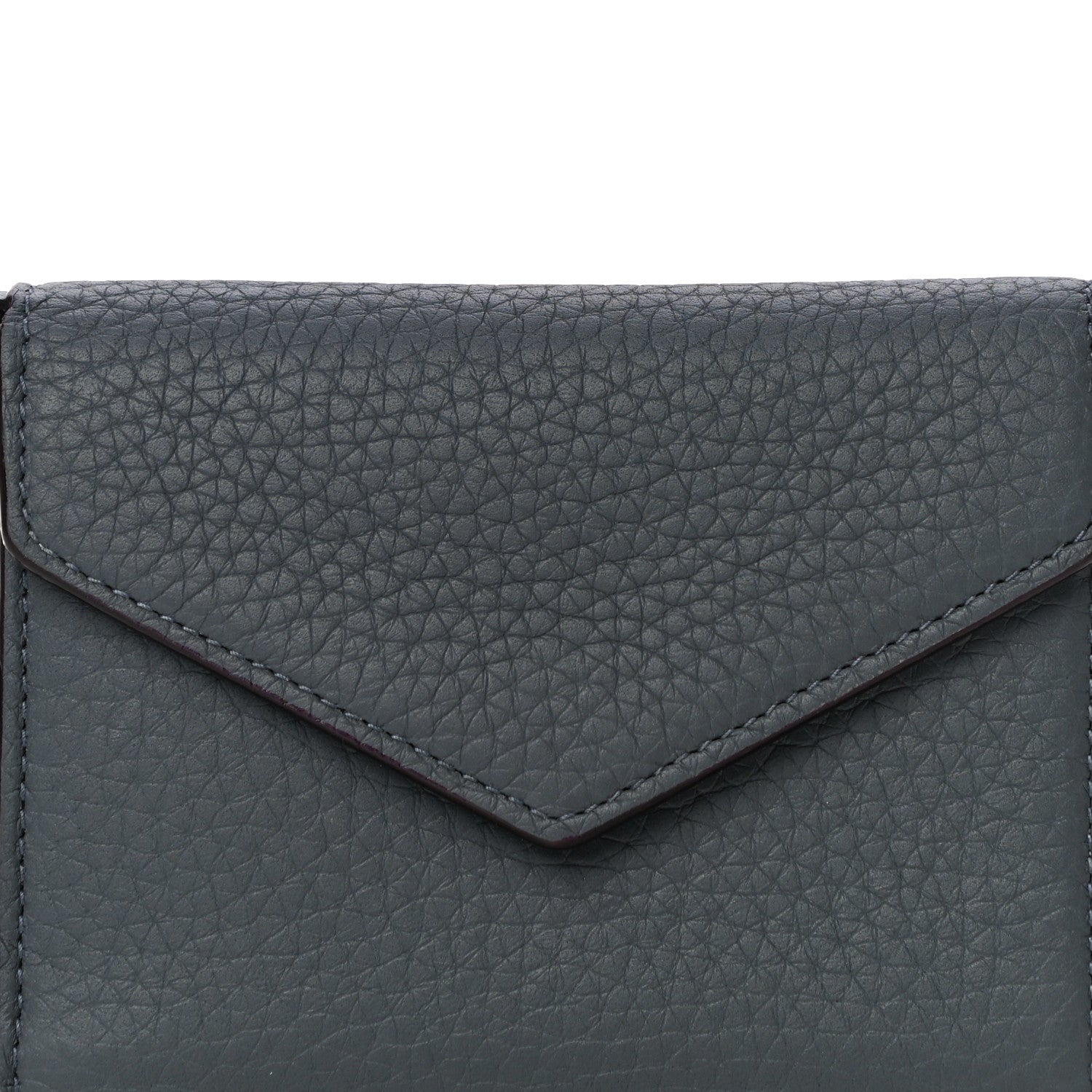 Christian Dior Bullcalf Diorissimo Medium Envelope Wallet Grey Blue 8 of 11