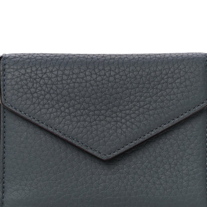 Christian Dior Bullcalf Diorissimo Medium Envelope Wallet Grey Blue 8 of 11