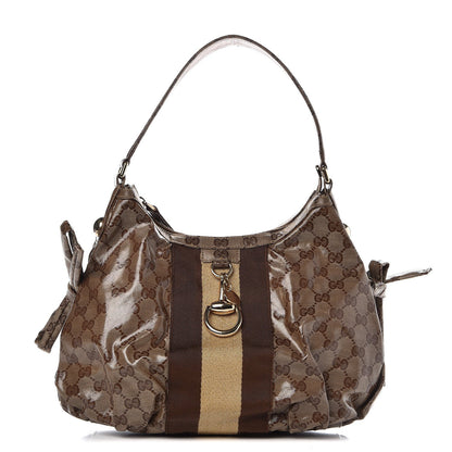 Gucci Crystal Monogram Web Hobo 1 of 8