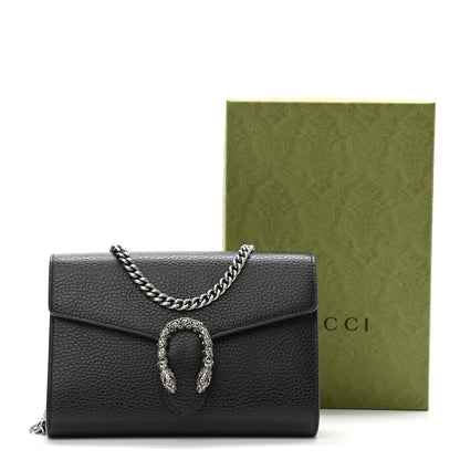 Gucci Calfskin Mini Dionysus Chain Wallet Black 11 of 11