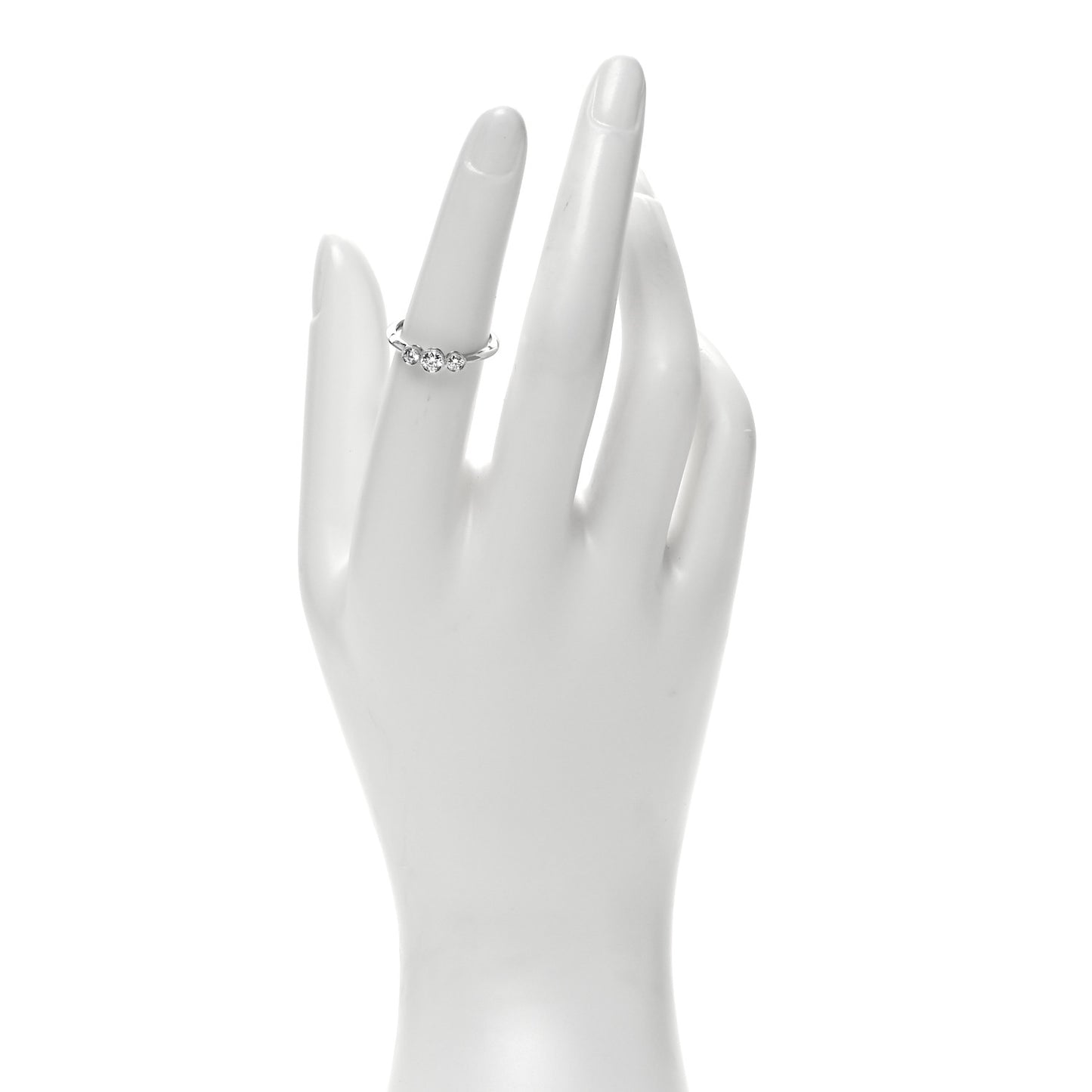 Platinum Diamond Three Stone Milgrain Ring 52 6