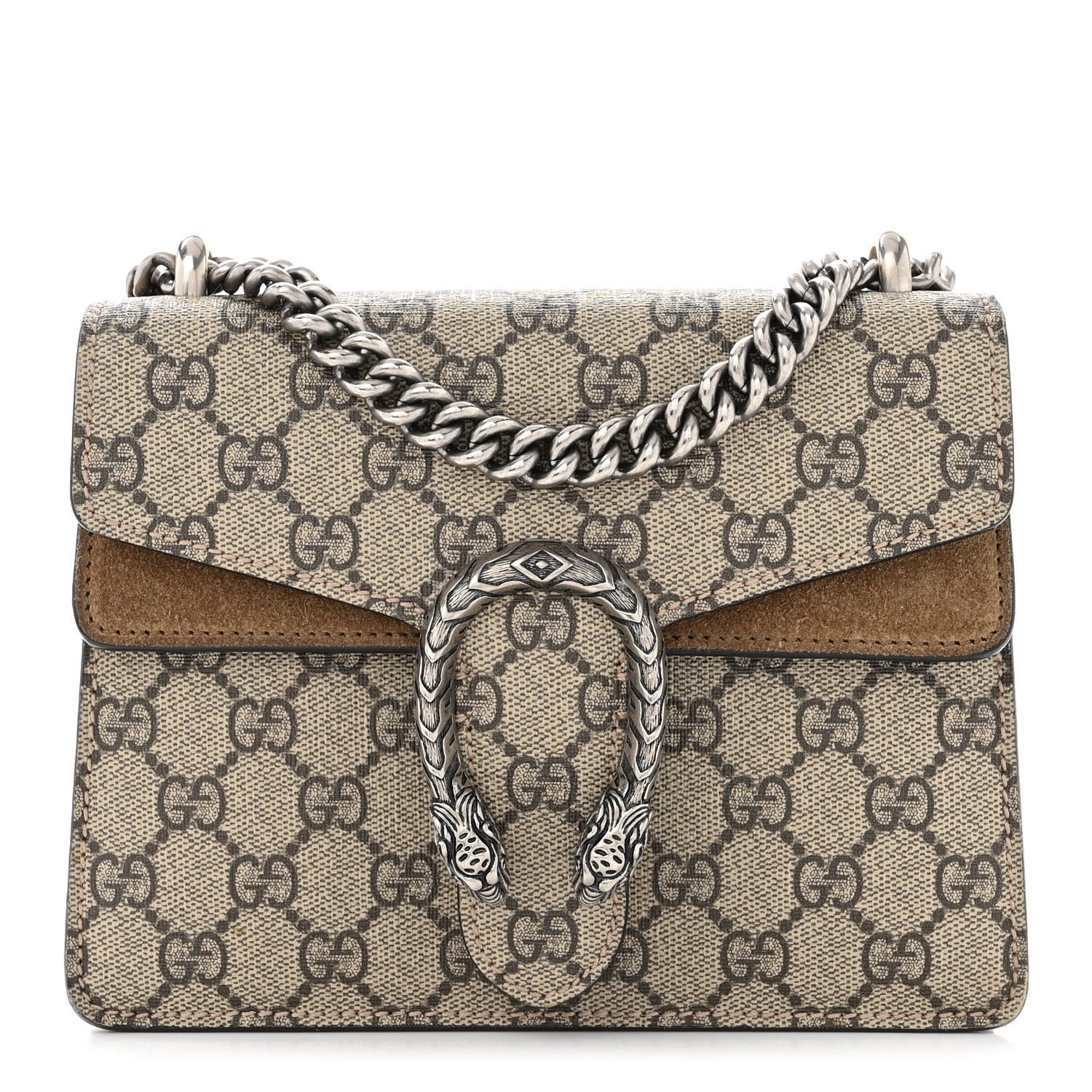 Gucci GG Supreme Monogram Mini Dionysus Shoulder Bag Taupe 1 of 11