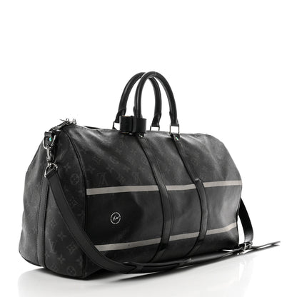 Louis Vuitton X FUJIWARA Monogram Eclipse Flash Fragment Keepall Bandouliere 45 2 of 14