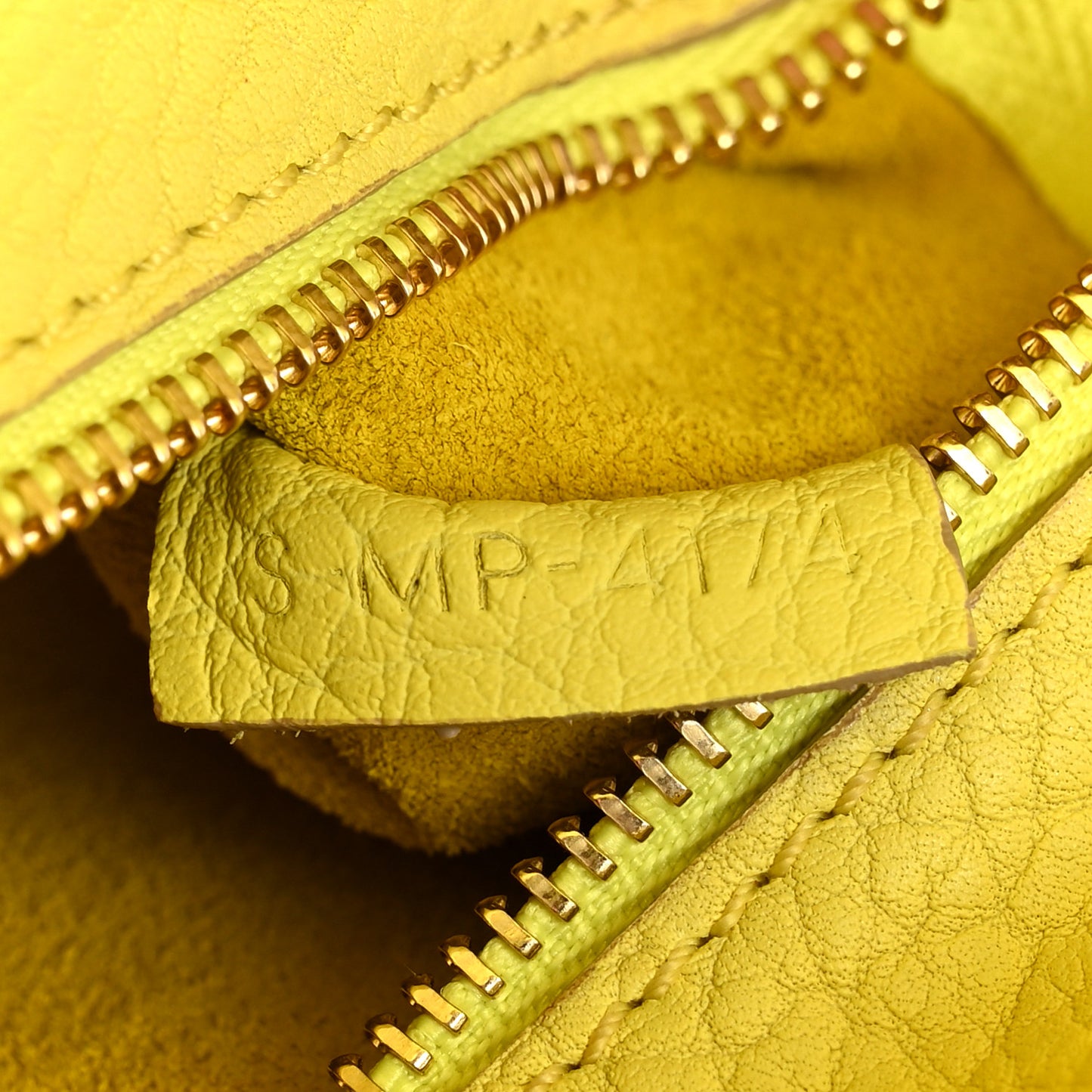 Crisped Calfskin Mini Tie Knot Tote Fluo Yellow