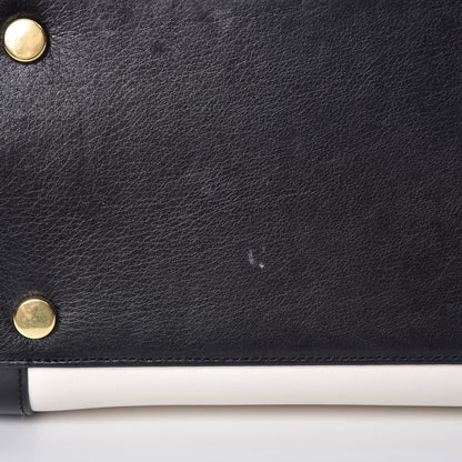 Saint Laurent Calfskin Bicolor Small Sac De Jour White Black 9 of 10