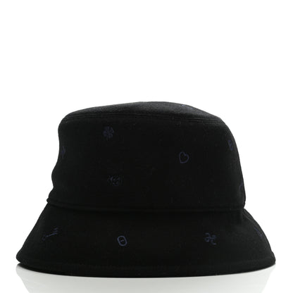 Hermes Cashmere Debbie Charms Bucket Hat 58 Black 4 of 8