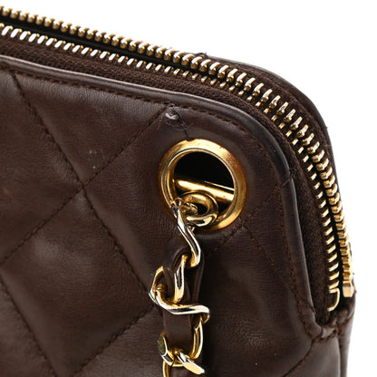 Chanel Lambskin Quilted Shoulder Bag Brown 10 of 10