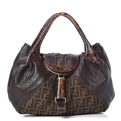 Fendi Zucca Nappa Nuvolata Vitello Tortuga Spy Tobacco Moro 1 of 20