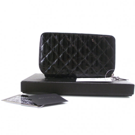 Chanel Leather Reissue Striped Quilted Zip Wallet 2 of 10