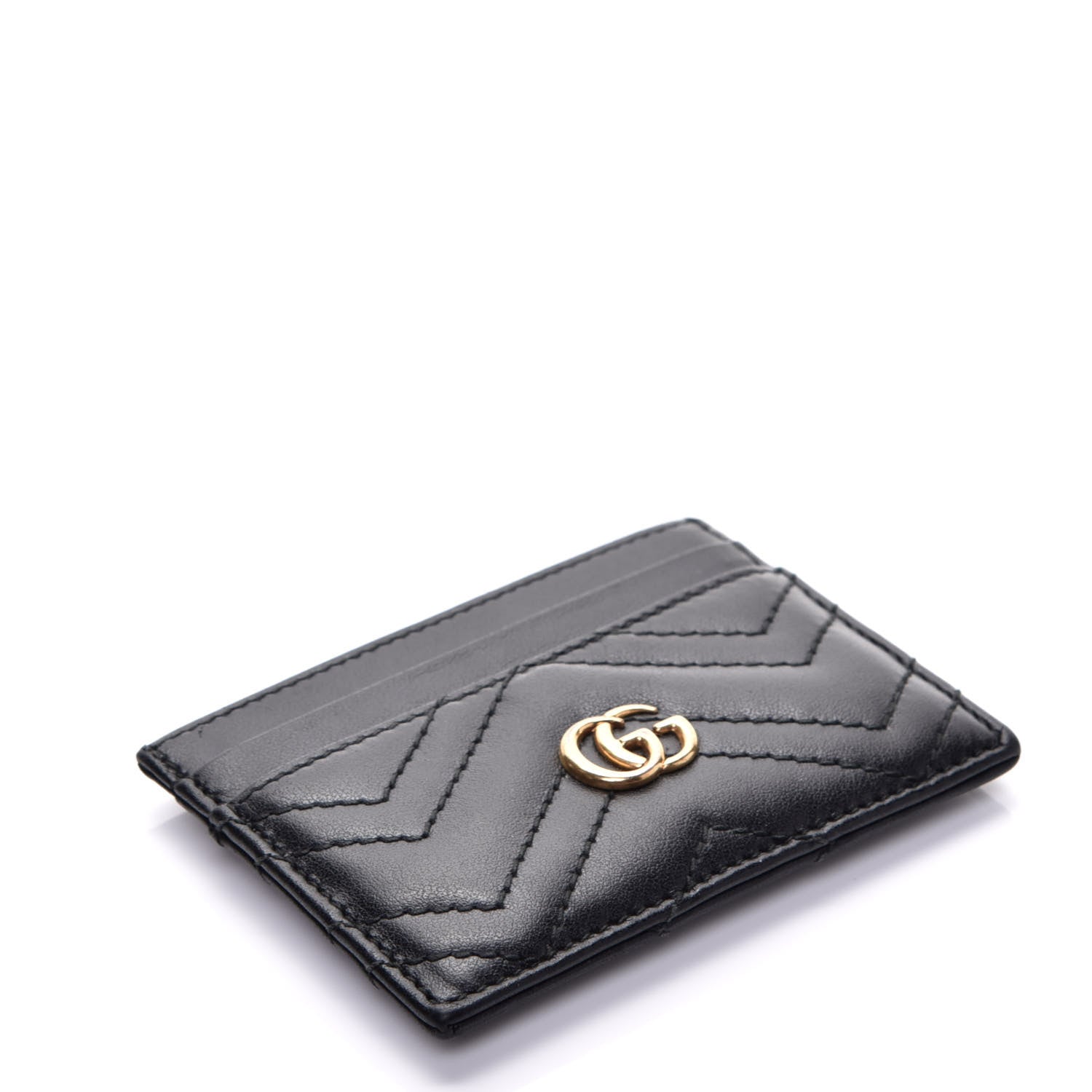 Gucci Calfskin Matelasse GG Marmont Card Holder Black 4 of 8