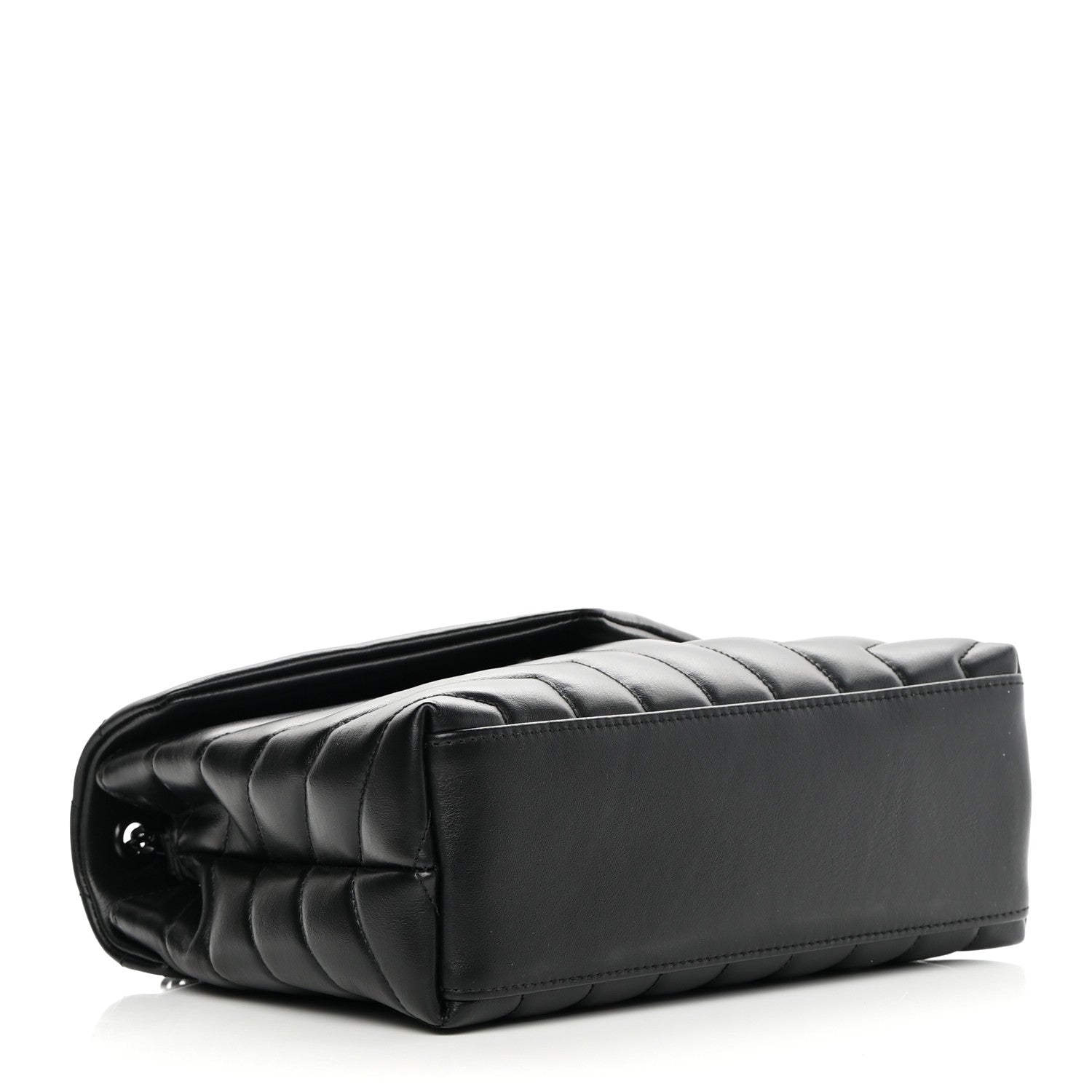 Saint Laurent Calfskin Y Quilted Monogram Monochrome Small Loulou Chain Satchel Black 4 of 10