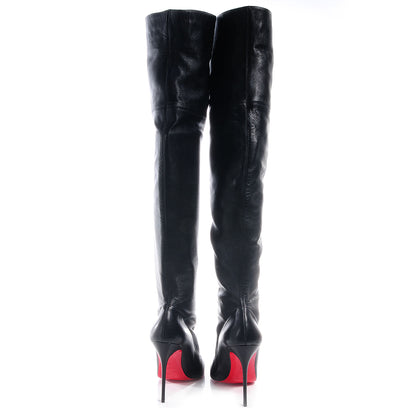 Christian Louboutin Nappa Supra Fifre 120 Over The Knee Corset Boots 41 Black 3 of 5