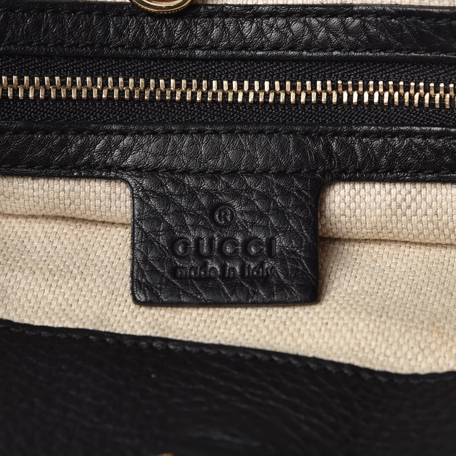 Gucci Pebbled Calfskin Medium Soho Chain Shoulder Bag Black 6 of 13