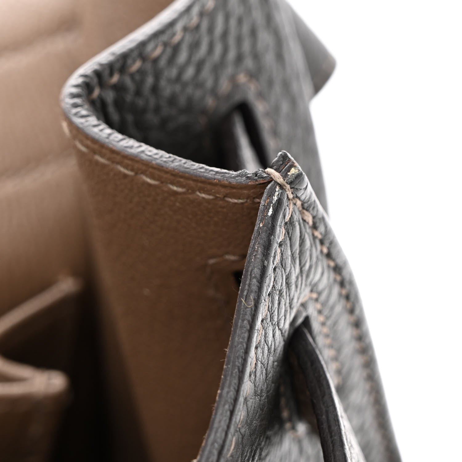 Hermes Taurillon Clemence Eclat Jypsiere 28 Etain Etoupe 11 of 16
