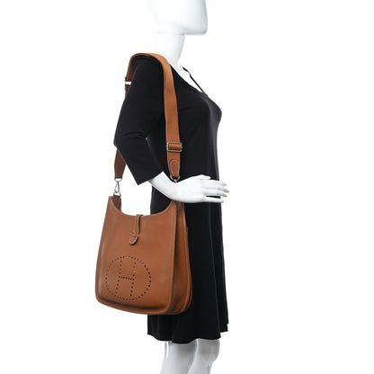 Hermes Taurillon Clemence Evelyne III GM Gold 2 of 10