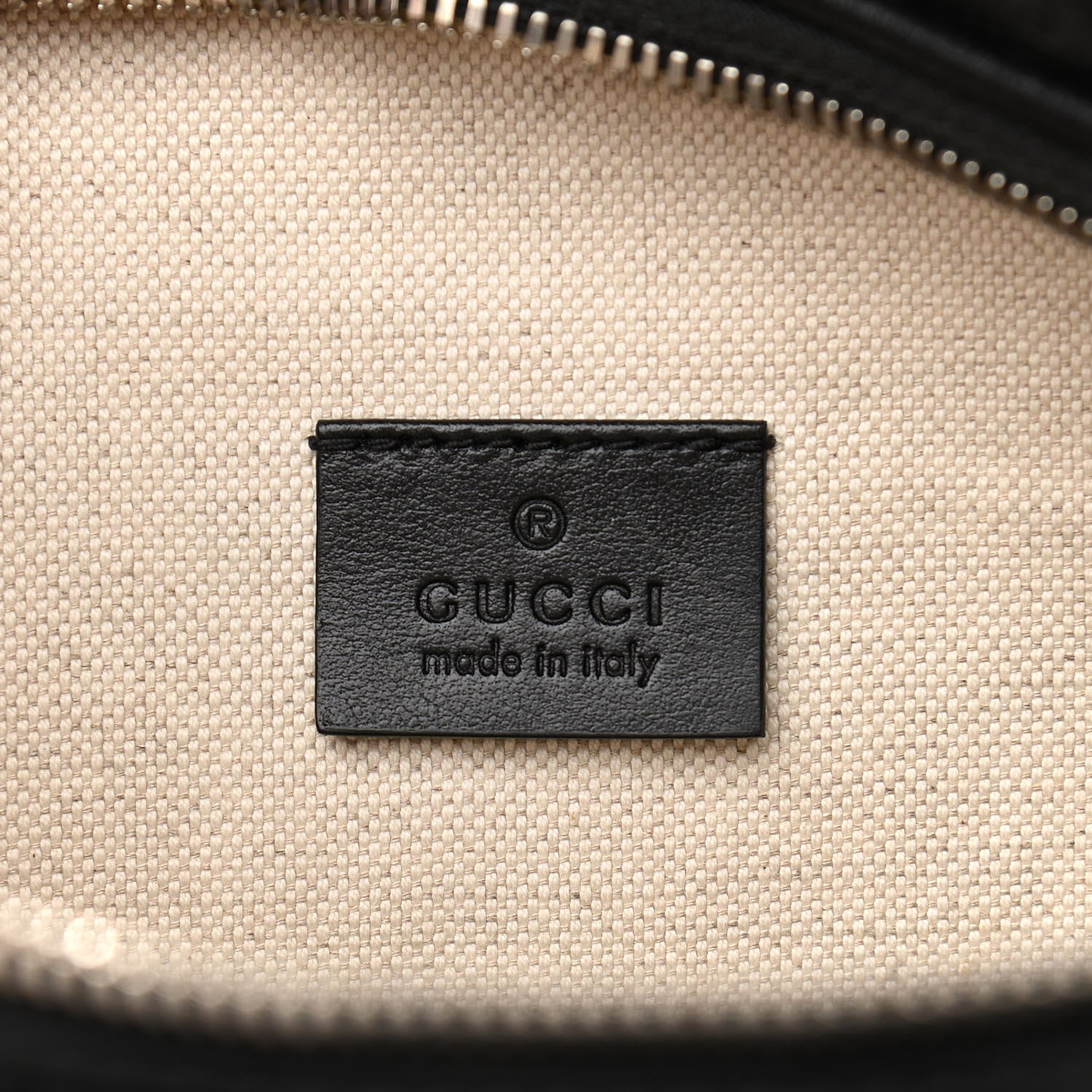 Gucci Calfskin GG Tennis Embossed Pocket Belt Bag Black 6 of 10
