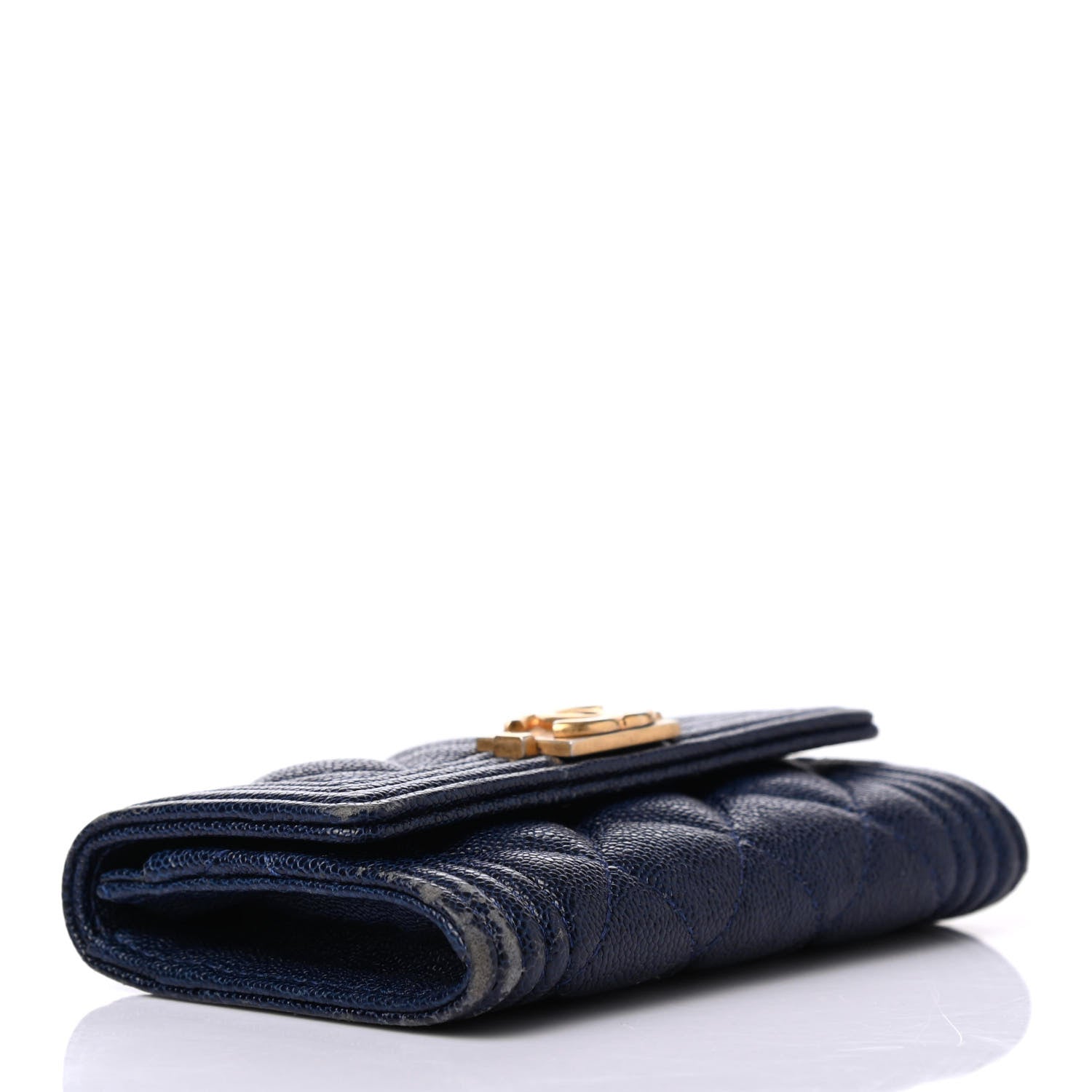 Chanel Caviar Quilted Boy Flap Card Holder Blue 3 of 6