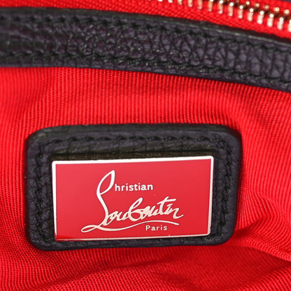 Christian Louboutin Grained Calfskin Studded Panettone Bowling Bag Black 6 of 8