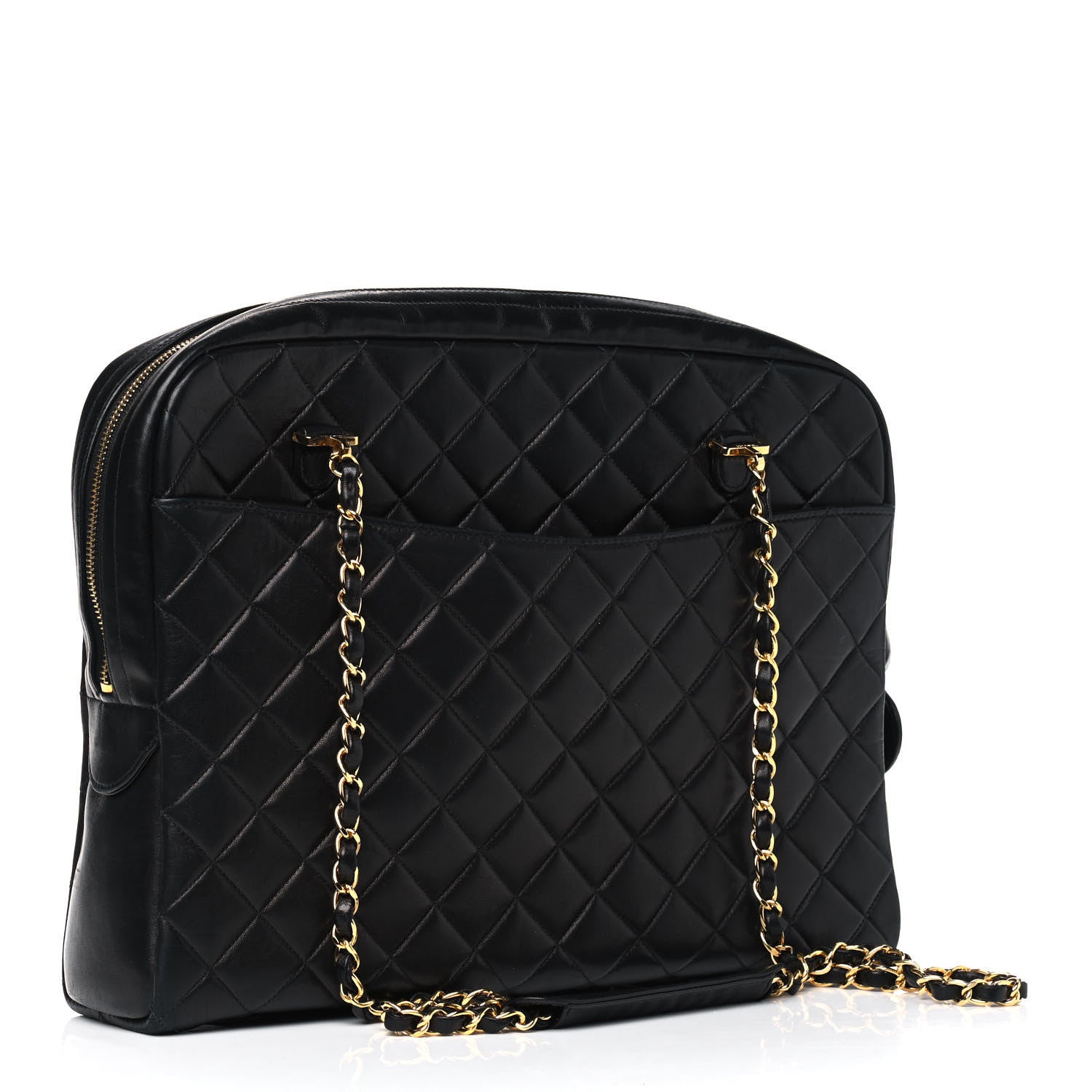 Chanel Lambskin Quilted Shoulder Bag Black 2 of 10